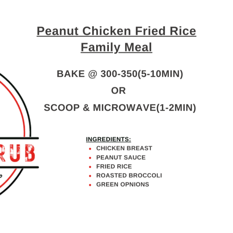 Peanut Chicken Fried Rice Family Meal Main Image